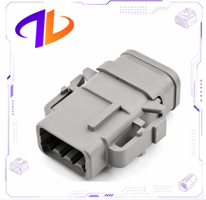 Carcasa de Conector Automotriz Sellada de Cobre de 8 Pines Macho/Hembra Compatible con DTM06-08SA-E007, Serie DTM, Gris, Conector de Cable a Cable, 12V 3A - Product Image 1