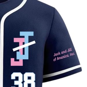 เสื้อเบสบอลแจ็คแอนด์จิล คุณภาพพรีเมียม ติดกระดุมด้านหน้า เสื้อกีฬา ผ้าระบายอากาศ ชุดลำลองสำหรับออกกำลังกาย ชุดทีมแบบกำหนดเอง - Product Image 3
