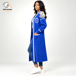 เสื้อคาร์ดิแกนไหมพรมสำหรับฤดูหนาวแบบลำลอง Zeta Phi Beta สำหรับสตรี คอวี ผ้าโพลีเอสเตอร์ หนา ไม่ยับ ระบายอากาศได้ดี - Product Image 3