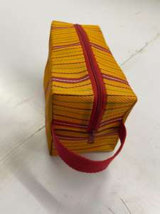 Sac fourre-tout en nylon tissé holographique avec fermeture éclair, motif à carreaux sérigraphié, recyclable pour supermarchés et expositions - Product Image 2