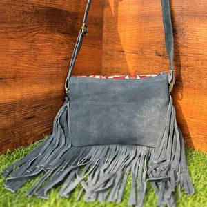 Nouveau Offre Spéciale Jacquard fait à la main en daim frange cuir sac à bandoulière multi-usage nouveau Design Vintage sac à bandoulière pas cher taux produit en vrac - Product Image 5