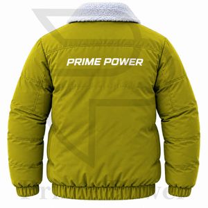 Trendy <b>Men's</b> <b>Shearling</b> Collar Puffer Jacket Winter Padded <b>Coat</b> Wholesale Insulated Quilted Bomber Jacket Custom Manufacturer - Product Image 2