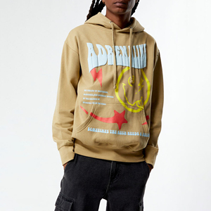 Sweat à capuche unisexe surdimensionné en polaire épaisse de haute qualité pour homme, personnalisable avec logo imprimé en 3D en relief - Product Image 4