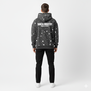 Ranzia Industry Factory Manufacturer Supply Men Zip Hoodie Vintage Wash Men Zip Hoodie Distressed Embroidery Cotton Streetwear - Product Image 2