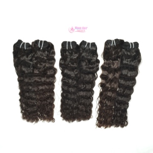 Extensiones de Cabello Humano Remy Indio Coyly, Trama Simple, Acabado de Borde Recto, Tono Oscuro Natural, Rizos Formados por Resorte, Puntas Gruesas, Costura Invisible - Product Image 4