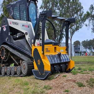 Reliable Terex Skid Steer Loader With Mulcher For Clearing Thick <b>Brush</b> Trees And Overgrown Property Areas - Product Image 1