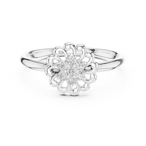 Anillo minimalista de oro macizo de 14k con diamante talla redonda Sunflower para mujer, ideal para regalo, compromiso o aniversario. - Product Image 6