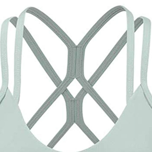 2026 Women Seamless Sports <b>Bra</b> Scoop Neck Racerback Light <b>Blue</b> Medium Support Yoga Fitness Breathable Quick Dry - Product Image 4