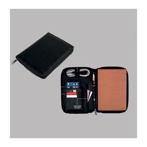 Pochette Organisateur Multifonctionnelle de Luxe en Cuir PU Liviya avec Gaufrage pour Cadeaux d'Entreprise et Salons Professionnels - Product Image 1