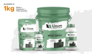 Kit époxy 1 kg : Résine, durcisseur et poudre de remplissage 100 % sans taches pour carreaux de céramique, carreaux de porcelaine, pavés et ardoises - Product Image 2