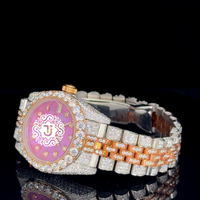 Montre unisexe de qualité supérieure en acier inoxydable de luxe avec mouvement mécanique ETA en moissanite, résistante à l'eau 3BAR, pour hommes et femmes