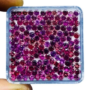 Granate Rodolita Natural de 2.7mm, Corte Redondo, Piedras Preciosas Sueltas Sin Tratar, Lote al por Mayor para Fabricación de Joyas, Piedra Semipreciosa - Product Image 2