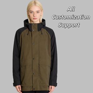 Chaqueta Unisex Impermeable de Poliéster/Nylon Ripstop con Cremallera Completa para Otoño, Estilo Rústico para Exteriores, Chaqueta Agrícola - Product Image 3