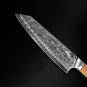 Cuchillos LEGACY BLADES de Acero Damasco Estilo Japonés, Cuchillo de Chef con Espiga Completa y Mango de Madera, Cuchillo de Cocina Personalizado, Fabricante OEM ODM - Product Image 4