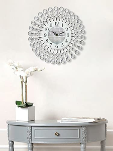Luxury Stylish <b>White</b> Dial Round Shape Amazing Wall <b>Clock</b> Contemporary Decorative <b>Clock</b> for Office Desk and Interior - Product Image 1