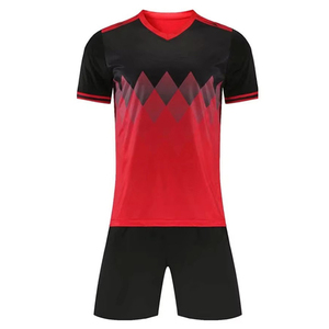 Maillots de football personnalisables OEM ODM, imprimés par transfert thermique, 100% polyester, séchage rapide, manches courtes, vêtements d'équipe unisexes - Product Image 1