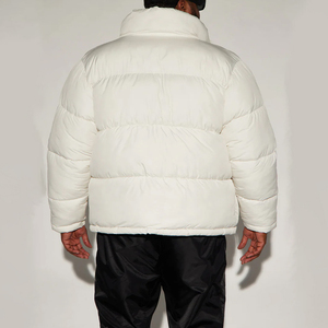 OEM Unisex Winter Puffer Jacket High Quality Breathable Casual Wear Shinny Stand Collar Hooded Wholesale Custom All Sizes - Product Image 5