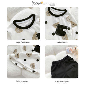 ชุดเด็กผู้ชายผ้าฝ้ายคุณภาพสูง เสื้อผ้าฤดูหนาว ชุดลำลอง เสื้อ+กางเกงขายาว ชุดวอร์มเด็กวัยหัดเดิน ขายส่ง - Product Image 4