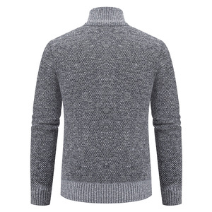2025 Fashion New Designer Custom <b>Men's</b> Winter Casual Front Logo Thick Anti-Pilling Knitting <b>Cardigan</b> Sweater 100% Polyester - Product Image 3
