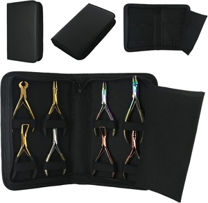 Professional Hair Extension Tools Kit with Customizable Color Stainless Steel <b>Pliers</b> <b>Set</b> for Micro Links - Product Image 1
