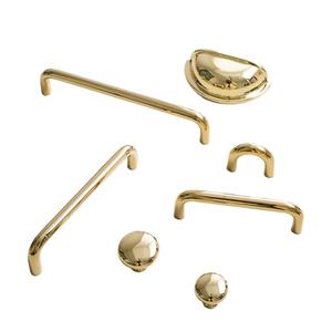 Poignée longue en laiton doré rétro, style nordique moderne minimaliste, luxe léger, pour armoire, meuble à chaussures, tiroir, porte de placard - Product Image 1