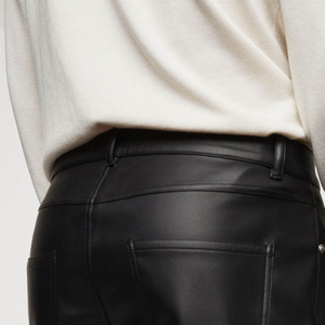 Pantalon en cuir droit pour homme, personnalisé, vente en gros, hiver, écologique, respirant, séchage rapide, léger, tendance - Product Image 5