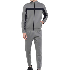 Winter Warm <b>Men's</b> Tracksuit Cotton Polyester Breathable Casual Sportswear Full Zip Fleece <b>Tapered</b> <b>Joggers</b> Customized Logo Solid - Product Image 2
