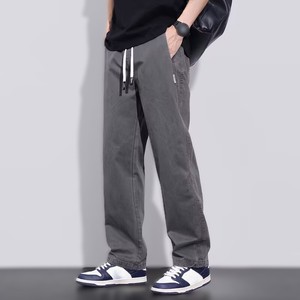 Pantalon <span class=keywords><strong>cargo</strong></span> décontracté pour homme, coupe droite ample, <span class=keywords><strong>taille</strong></span> à cordon, léger et respirant, 100 % polyester, long, idéal pour l'été (OEM) - Product Image 6