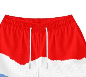 High Quality Custom Men Basketball Gym Mesh Shorts Quick Dry Breathable Double <b>Layer</b> Solid Vintage Nonwoven Canvas - Product Image 5