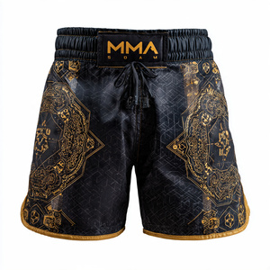 Pantalones Cortos de Kickboxing, Pantalones Cortos de Muay Thai, Pantalones Cortos de MMA Sublimados, Pantalones Cortos de Compresión para Entrenamiento de Lucha y Grappling - Product Image 4