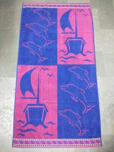 Jacquard <b>Beach</b> <b>Towel</b> Pareo Manufacturer Front side Polyester Cotton Scarf Back Side <b>Towel</b> 2-in-1 - Product Image 5