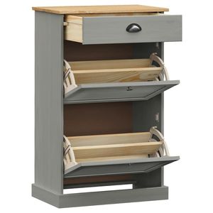 Scarpiera in legno massello 23.6 \ "x13.8 \" x37.8 \ "attraente scarpiere - Product Image 4