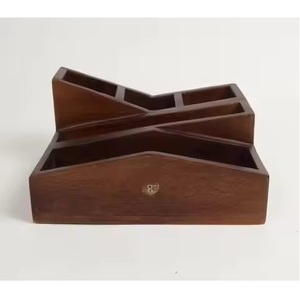 Mango Wooden Cutlery Holder Tabletop Decor Cutlery Organizer <b>Caddy</b> Holder for Dining <b>Table</b> Spoons Forks Knives Holders - Product Image 5