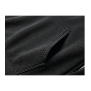 Sweat-shirt à capuche noir pour homme, coupe classique, en molleton, manches longues, pull décontracté avec poche, vêtements d'automne - Product Image 4