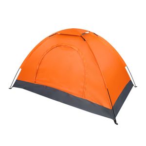 Tenda a Cupola Impermeabile Arancione per 1 Persona, per Campeggio e Escursionismo, Design Moderno Leggero, Logo Personalizzato, Doppio PVC Nylon Alluminio - Product Image 3