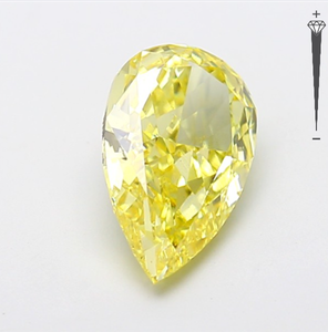 Diamante Cultivado en Laboratorio con Certificación IGI, Corte Pera Modificado de 3.53 CT, Color Amarillo Intenso Fantasía, Claridad VS1, CVD LG 795641440 para Joyería - Product Image 2