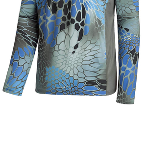 Camisa de Pesca de Manga Larga con Estampado por Sublimación, Secado Rápido, UPF 50, Transpirable, Impermeable, Antibacteriana, 100% Poliéster, Logotipo Frontal - Product Image 5