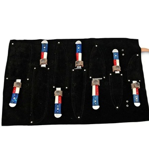 Juego de Cuchillos de Chef Profesionales de Acero de Damasco Hechos a Mano por Ahmad Fabric, 7 Piezas, Mango de Resina, Funda de Cuero, Diseño Moderno, Personalizable - Product Image 3