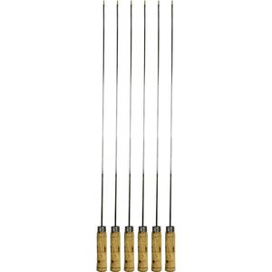 Brochetas de acero inoxidable para asar carne y verduras, varillas planas largas reutilizables para cocinar al aire libre - Product Image 5