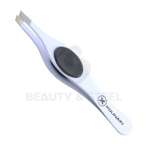 Pince à épiler de précision en acier inoxydable avec coussinets antidérapants et alignement parfait pour l'extraction des éclats - Product Image 1