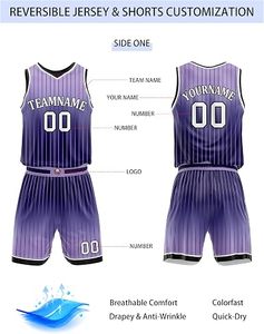Recommended AI Custom Sublimated 100% Polyester Basketball Jersey <b>Shorts</b> Set Gradient for V-Neck Sleeveless Unisex Adult - Product Image 3