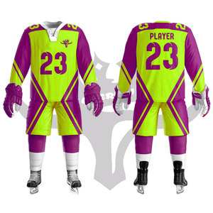 Nouveaux ensembles d'uniformes de hockey sur glace, fabrication professionnelle, 100% polyester. - Product Image 2