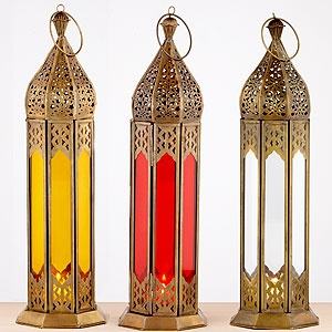 Linterna Árabe Dorada Tradicional para Ramadán, Lámpara de Metal Ornamentada, Decoración para Ramadán, Linterna, Dorada - Product Image 5