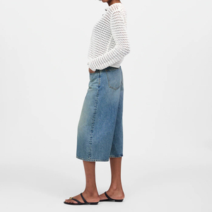 Pantalones Culotte Vaqueros de Punto Personalizados, Estilo Urbano, con MOQ Bajo - Product Image 3
