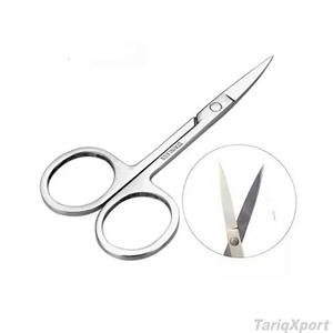 Professional Multi-Purpose <b>Small</b> Straight Stainless Steel Handle Right-Handed Eyebrow Scissors Sharp Salon Use Custom Logo - Product Image 2