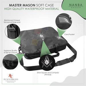 MM-WM Black Square and Compass Cordura Fabric Eco-friendly High Quality Soft <b>Case</b> - Product Image 5