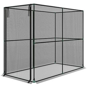 Rete Protettiva per Giardino con Porta con Cerniera per la Protezione delle Piante dagli Animali - Nera - Product Image 1