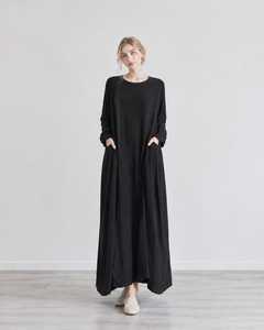 Vestido Maxi de Lino y Algodón Personalizado, Manga Corta, Corte Regular, Cuello en V, Línea A, Ecológico, con Cinturón, Ropa Casual para Mujer, B2B - Product Image 6