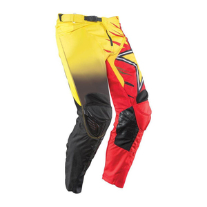 Pantalon de course moto pour homme jaune et rouge, impression par sublimation, séchage rapide, toutes saisons - Product Image 3