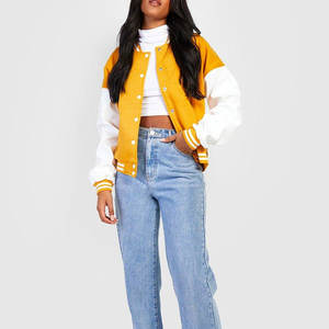 Veste de style universitaire pour femmes, tendance, tissu doux et confortable avec boutons-pression et poignets côtelés - Product Image 3